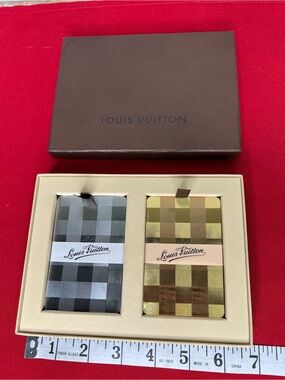Louis Vuitton VIP Playing Cards Silver & Gold Tone Decks
